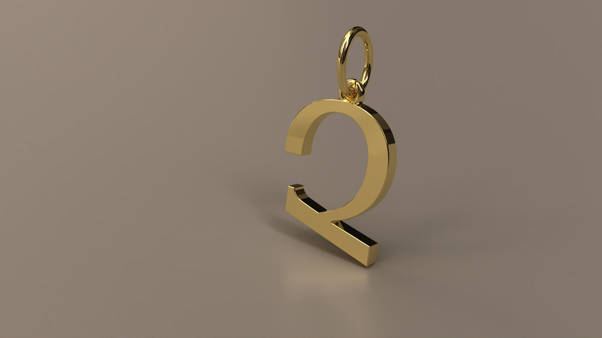 Armenian Initial Pendant Charm