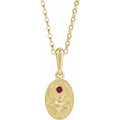 Spider and Ruby Amulet Necklace