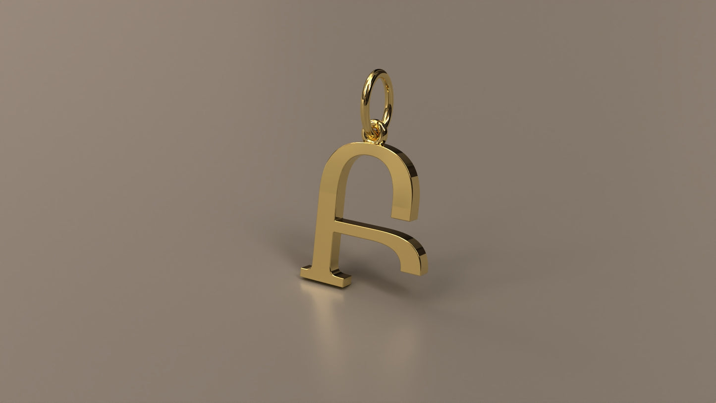 Armenian Initial Pendant Charm