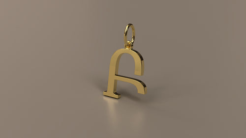 Armenian Initial Pendant Charm