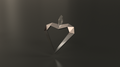 Beau Jolie Original Origami Heart Pendant 1.0 MINI