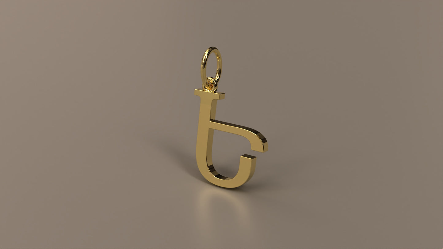 Armenian Initial Pendant Charm
