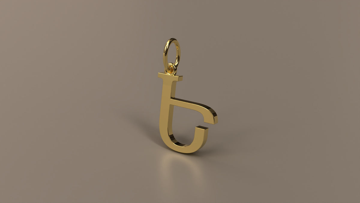 Armenian Initial Pendant Charm