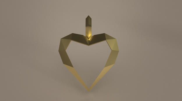 Beau Jolie Original Origami Heart Pendant 2.0 MINI