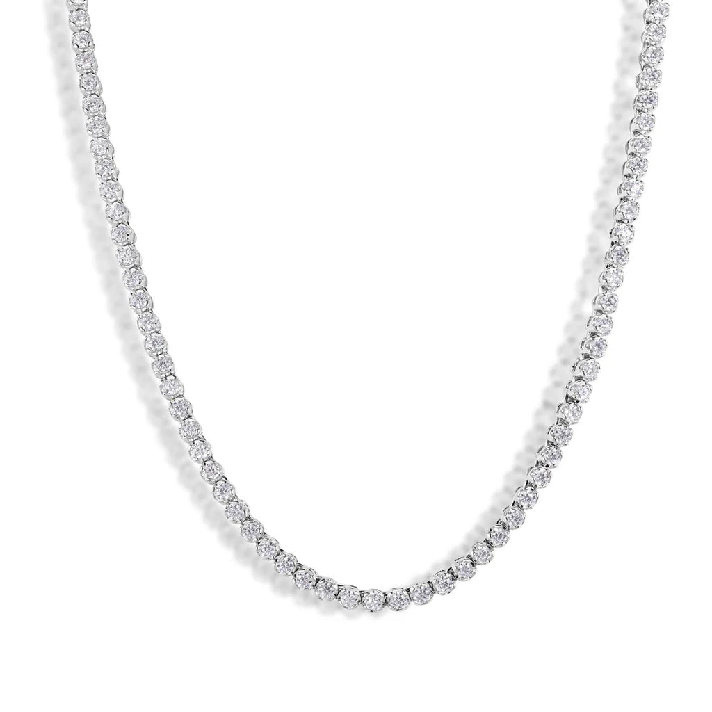4 mm sterling silver moissanite tennis necklace/bracelet