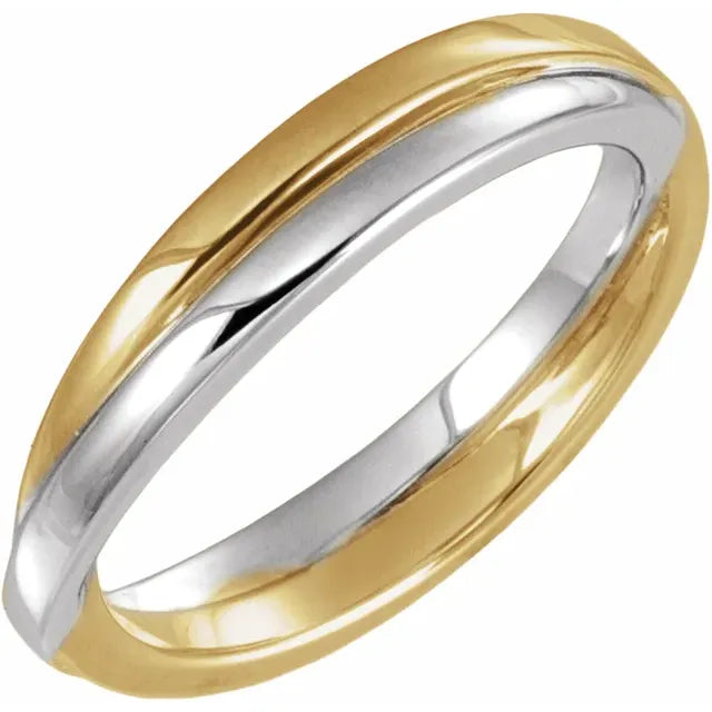 Men’s 2Tone Criss Cross Ring