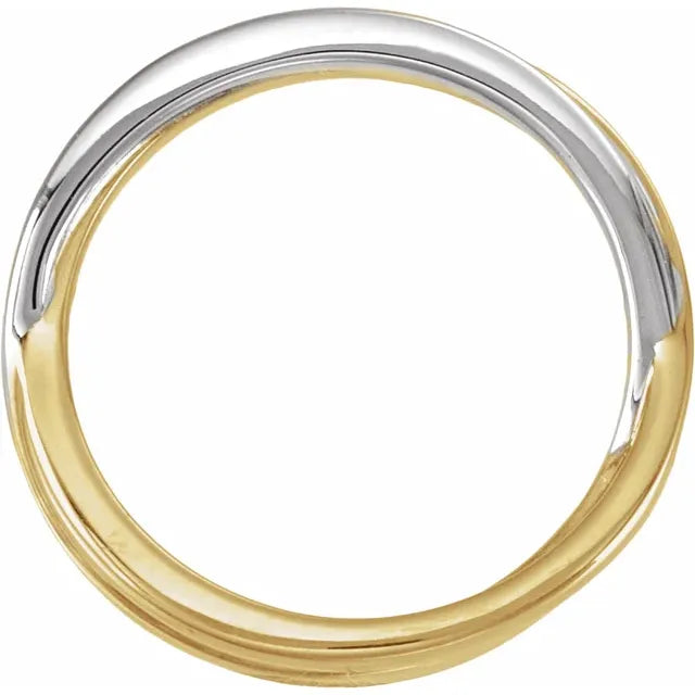 Men’s 2Tone Criss Cross Ring
