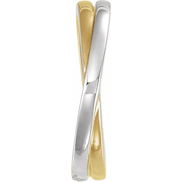 Men’s 2Tone Criss Cross Ring