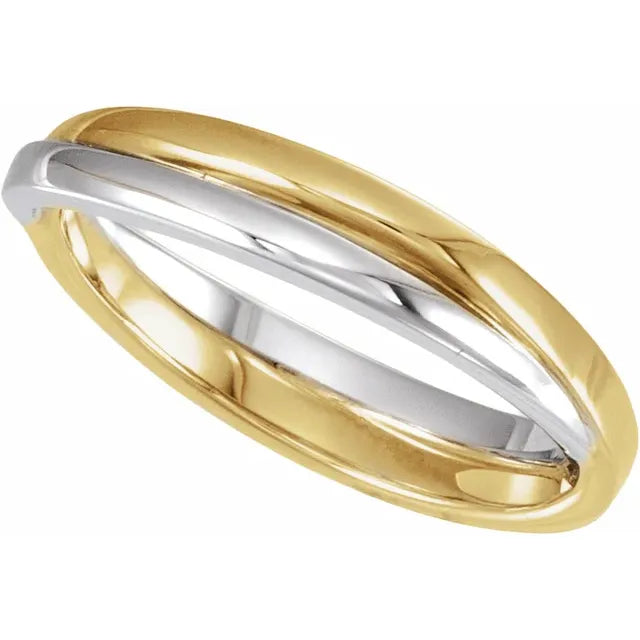 Men’s 2Tone Criss Cross Ring
