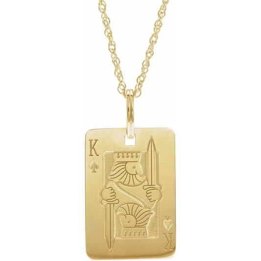 Playing Card King Necklace