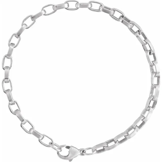 4mm Sterling Silver Rolo Link Bracelet