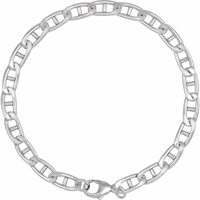 5mm Sterling Silver Anchor Link Bracelet