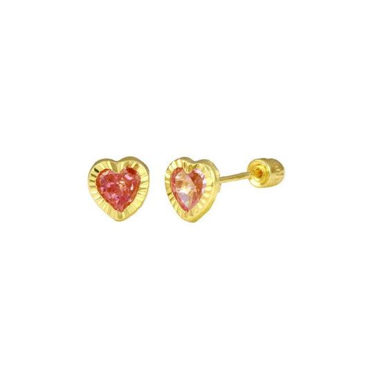 Fluted Bezel Set Studs