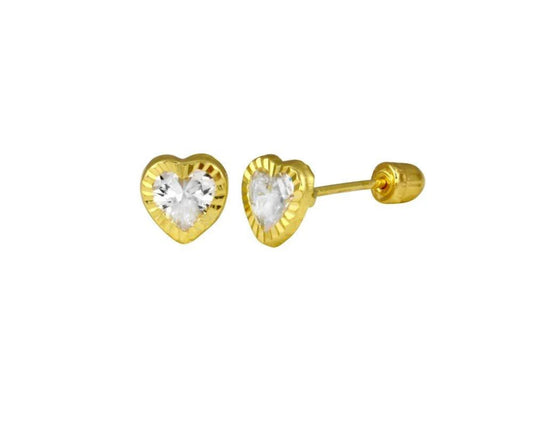 Fluted Bezel Set Studs