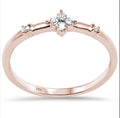 Diamond Clover Stacking Ring