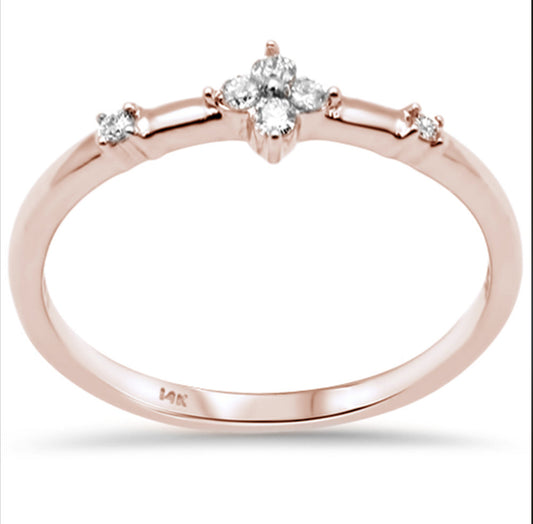 Diamond Clover Stacking Ring