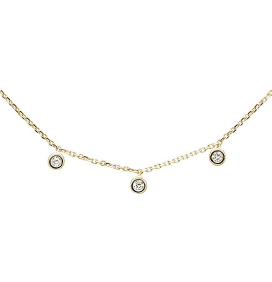 3 Bezel Dangle Necklace