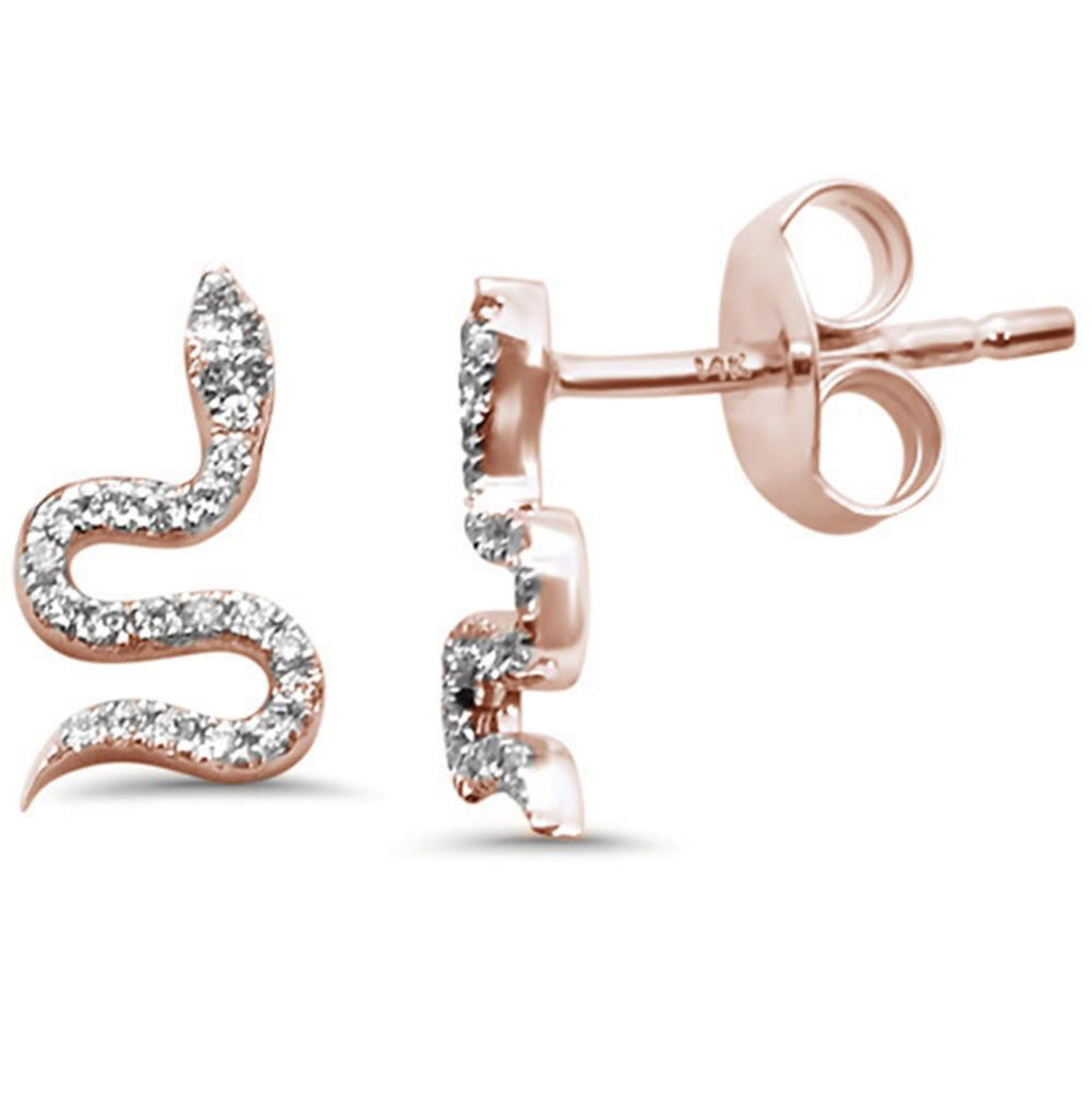 Small Snake Diamond Earrings