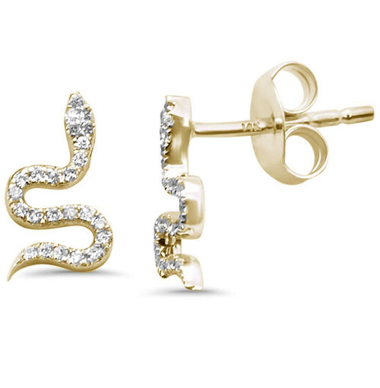 Small Snake Diamond Earrings