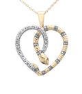 Half Snake Heart Necklace
