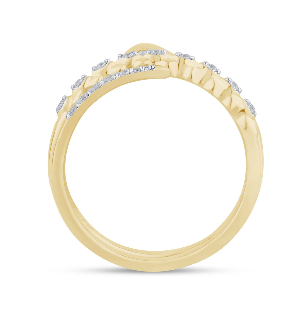 Wrapped Diamond Snake Ring