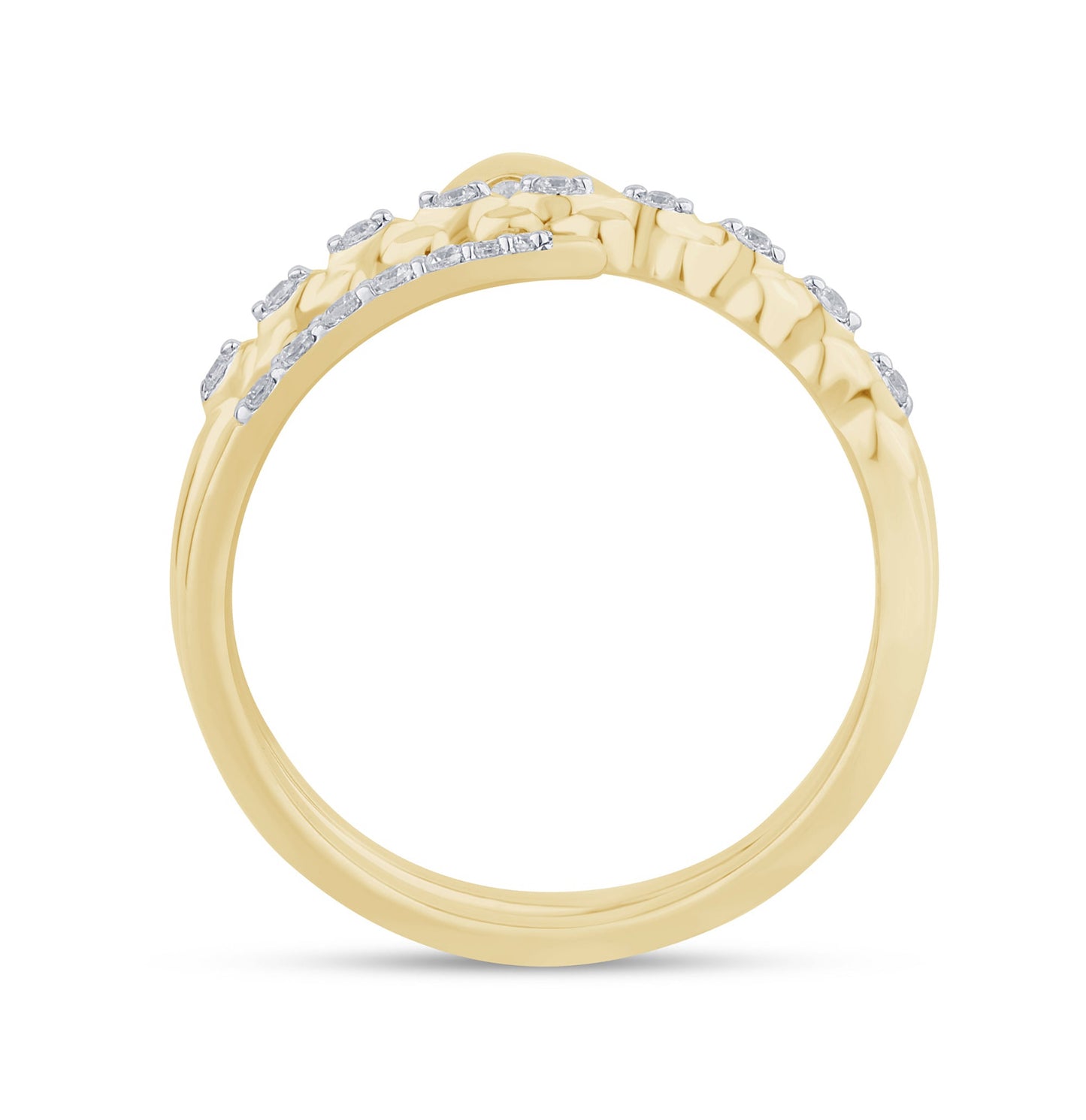 Wrapped Diamond Snake Ring