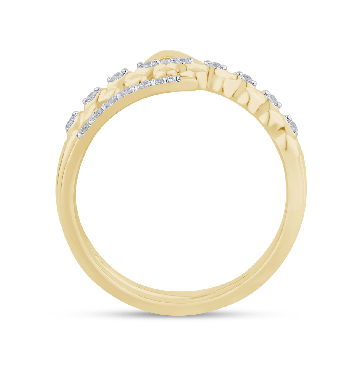 Wrapped Diamond Snake Ring