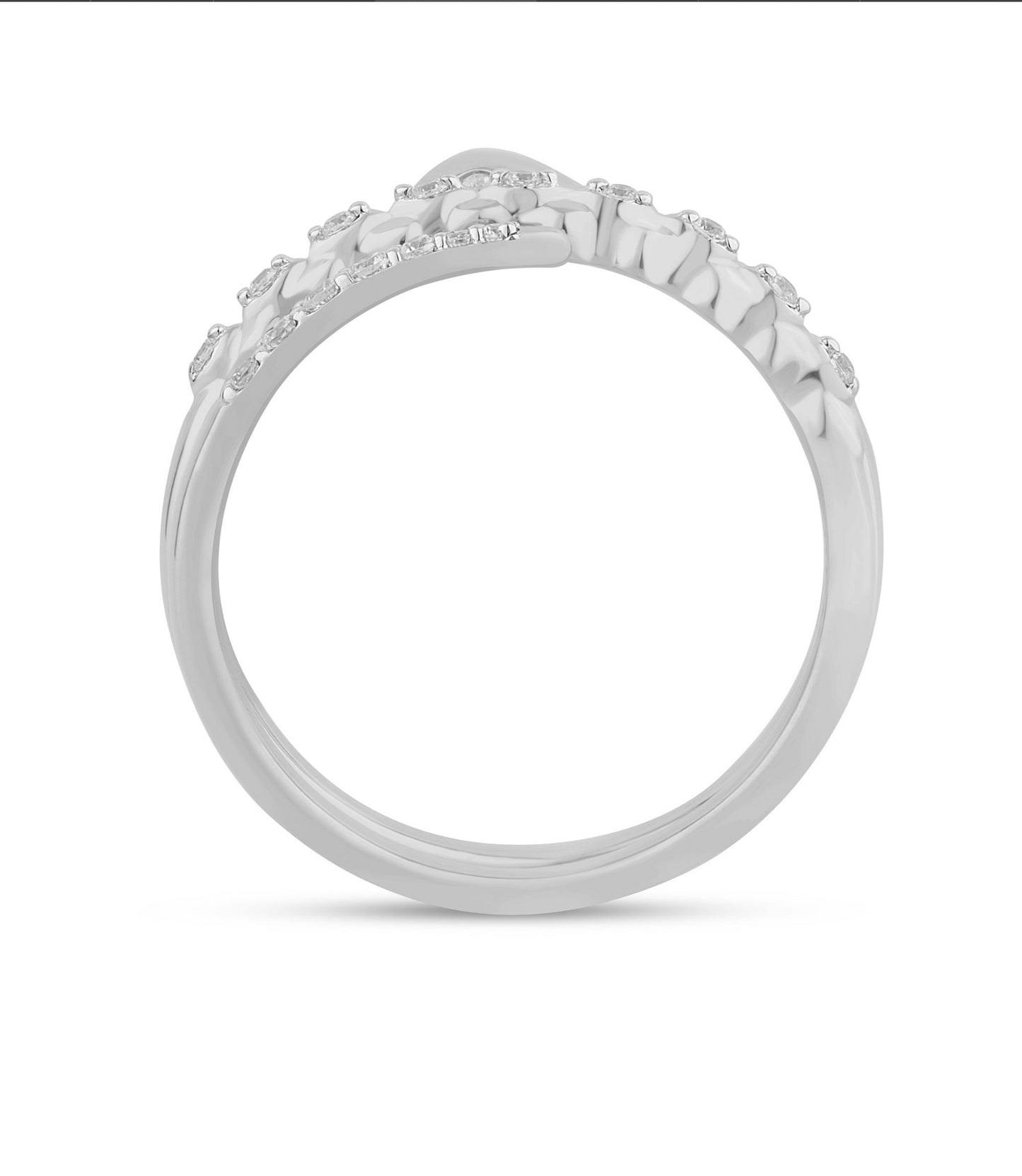 Wrapped Diamond Snake Ring