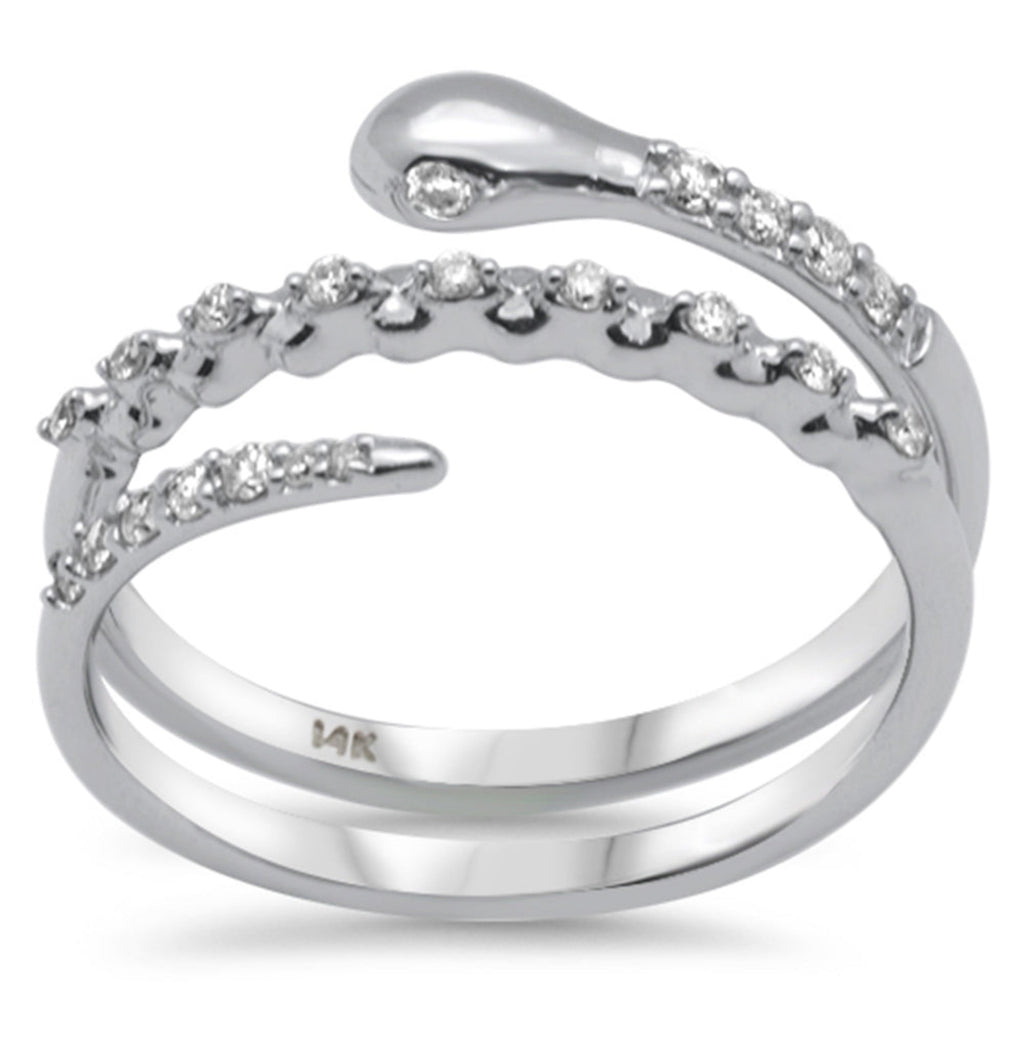 Wrapped Diamond Snake Ring