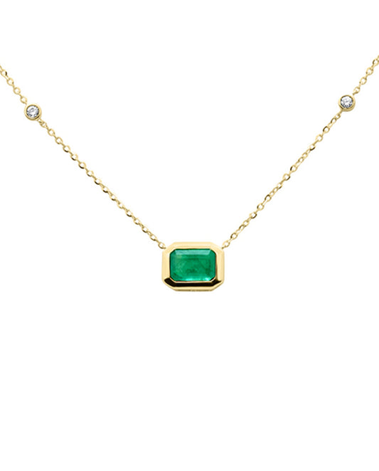 Emerald cut Emerald Necklace