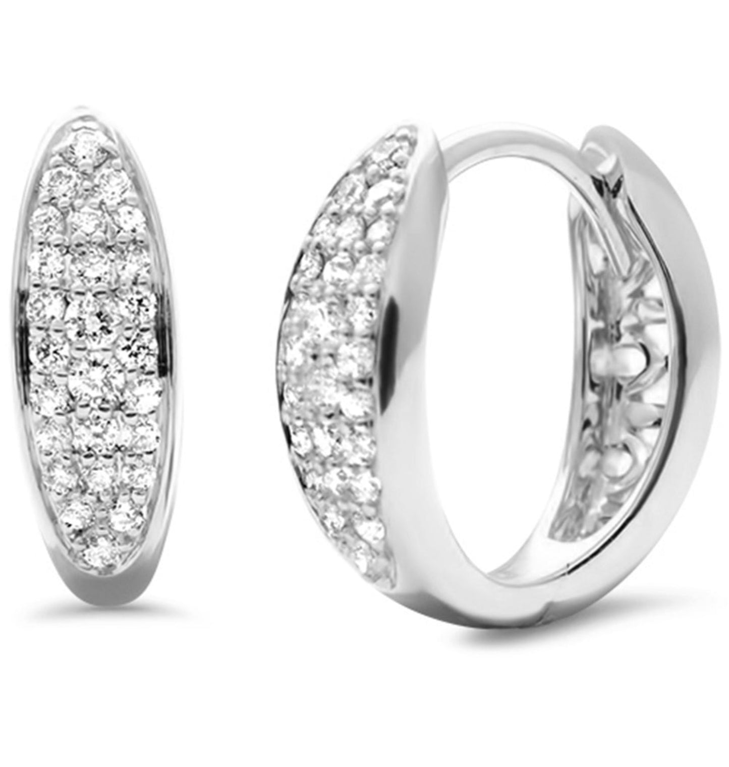 Pave Diamond Huggie Earrings