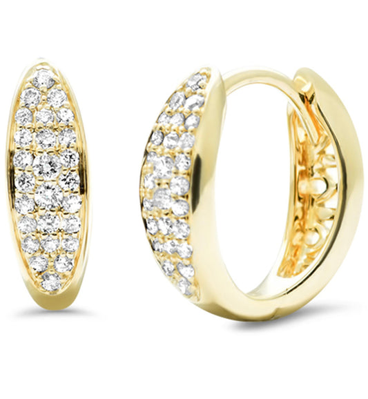 Pave Diamond Huggie Earrings