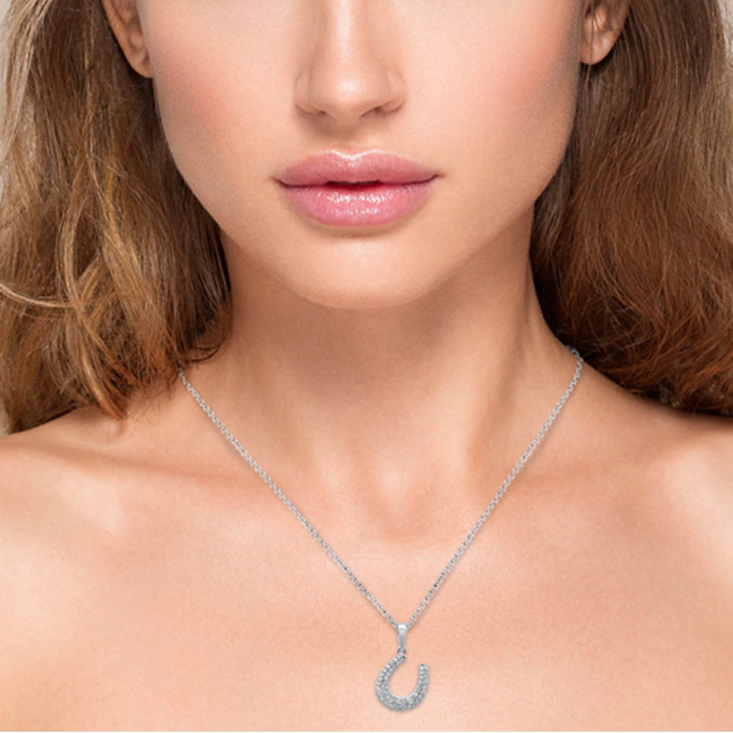 Diamond Horseshoe Necklace