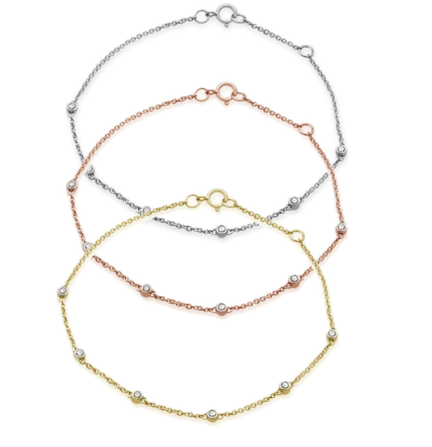 Diamond by the Yard 6 Station Bracelet