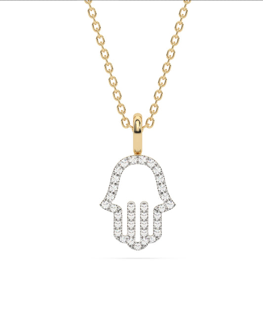 Diamond Hamsa Necklace
