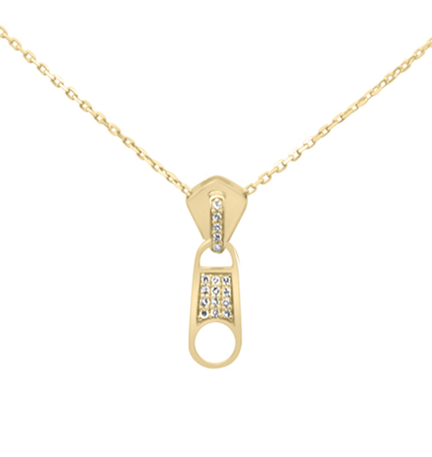 Gold Zipper Necklace