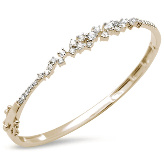 Diamond Cluster Bangle Bracelet