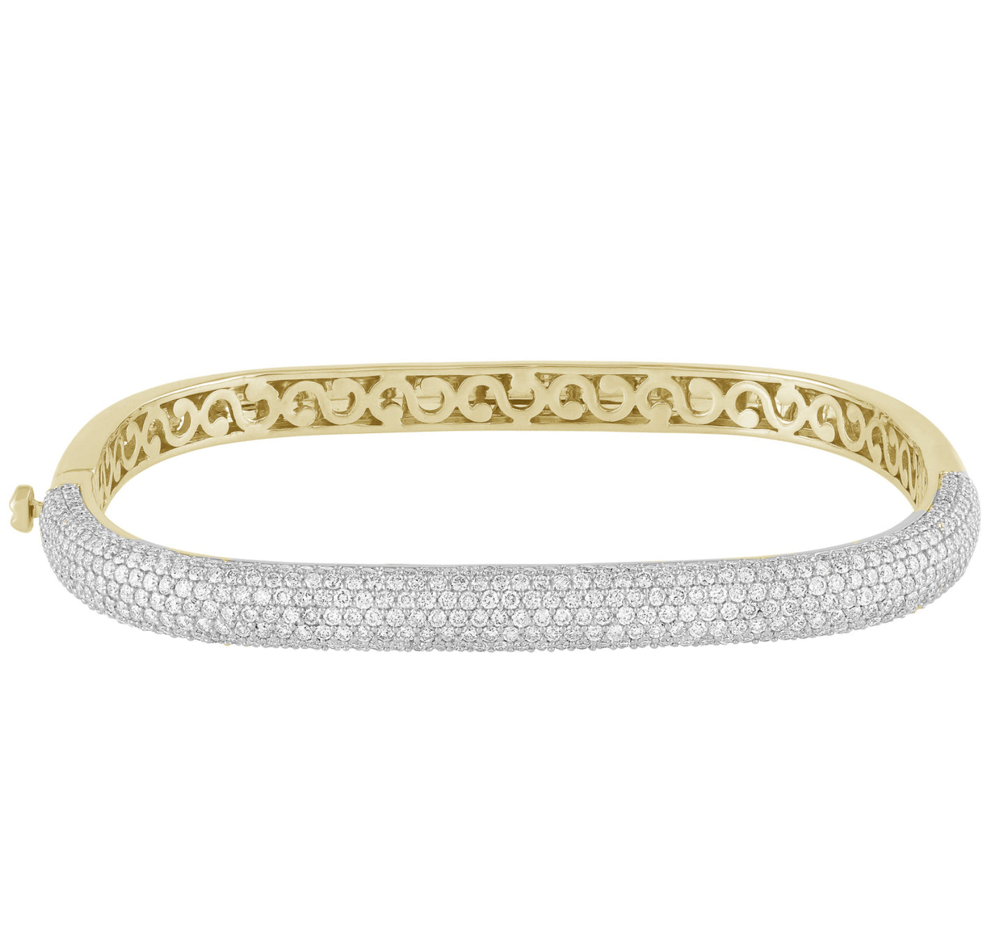 Diamond Pave Square Bangle Bracelet