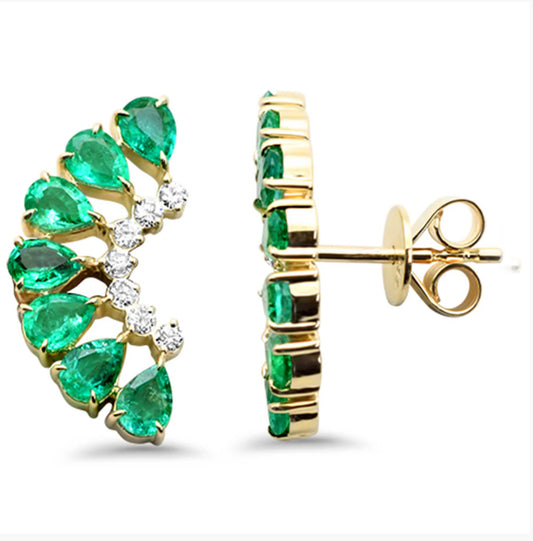 Emerald Crawler Earrings