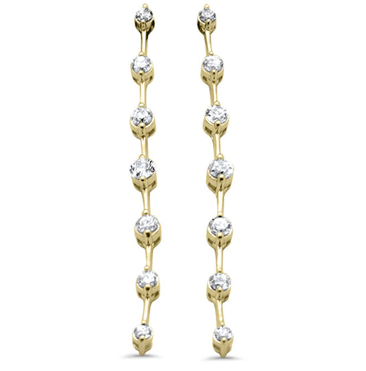 Diamond Dangle Bar Earrings