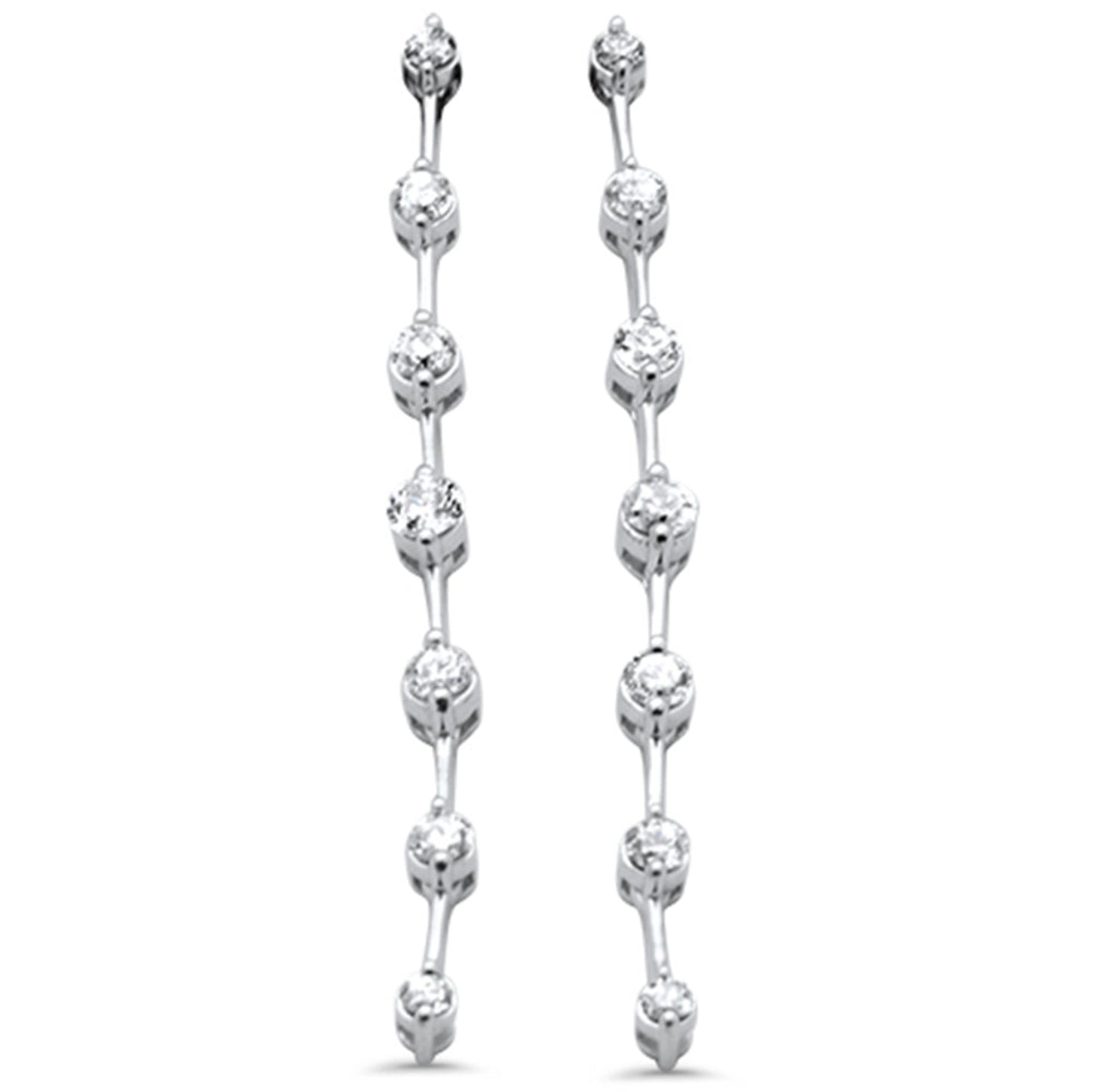 Diamond Dangle Bar Earrings