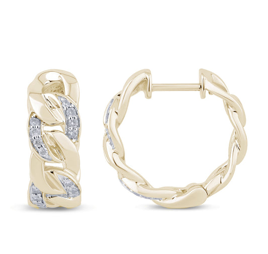 Pave Cuban Link Earrings