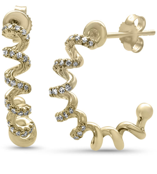 Diamond Slinky Hoop Earrings