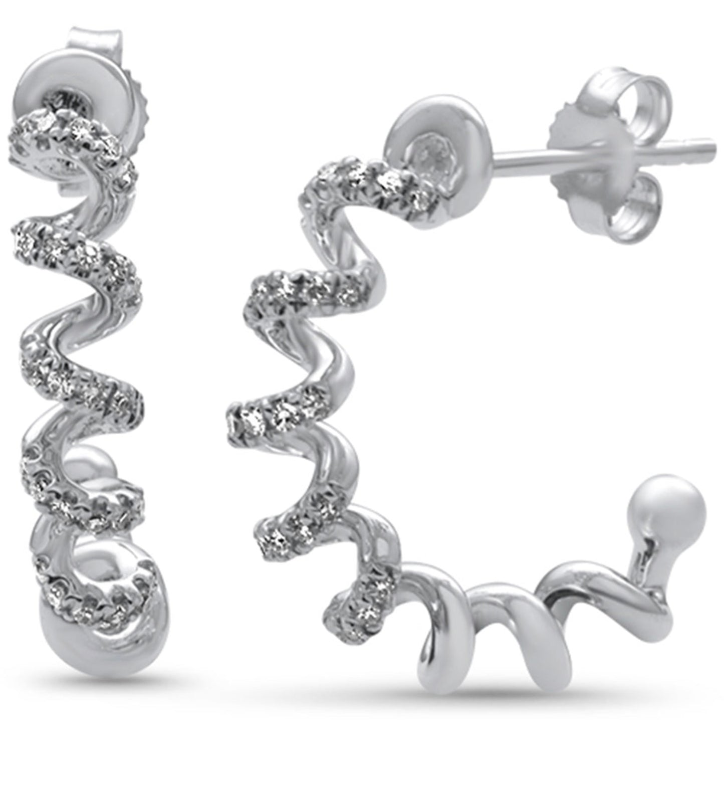 Diamond Slinky Hoop Earrings