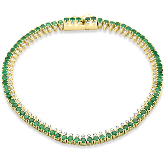 Diamond and Emerald Tennis  Bracelet