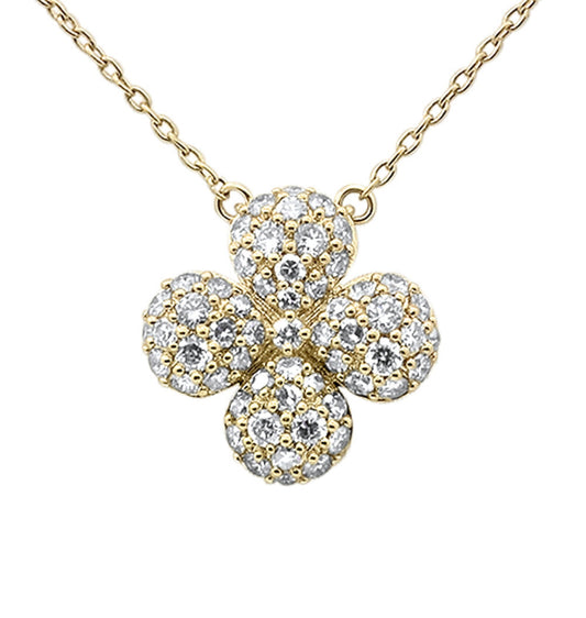 Diamond Pave Clover Necklace