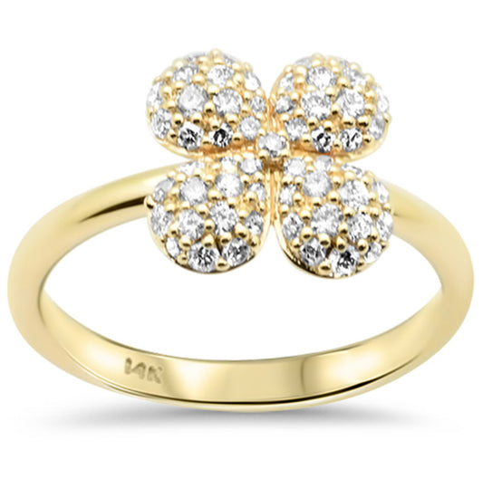 Diamond Pave Clover Ring