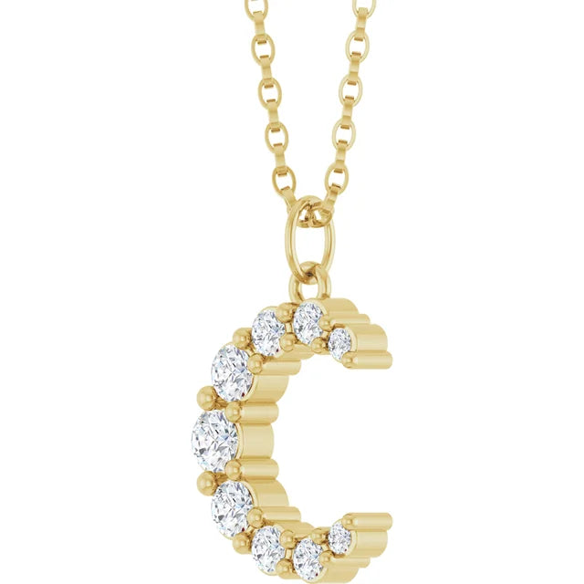 Lab-Diamond Celestial Moon Necklace