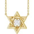 Star of David Solitaire Necklace