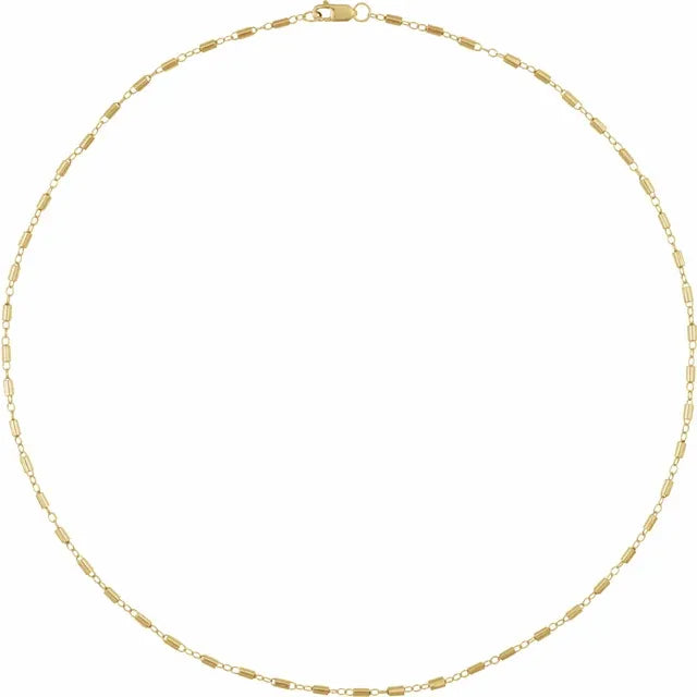 14k Satellite Bar Cable Chain